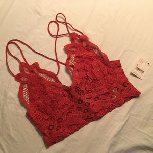 COPY - NWT Free People Red Lace Bralette